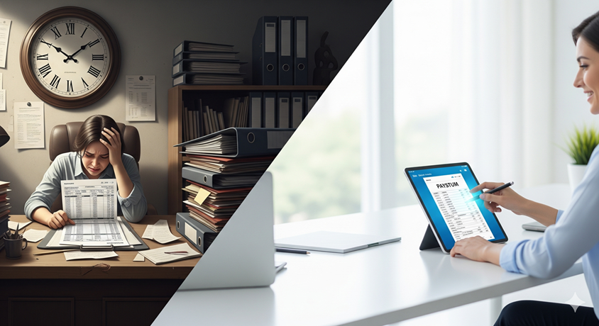 A visual of a slow, dripping hourglass next to a lightning bolt, symbolizing slow vs. instant speed.