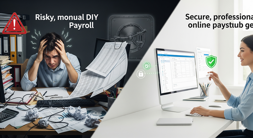 A split image showing a crumpled, handwritten document versus a clean, professional computer-generated one.