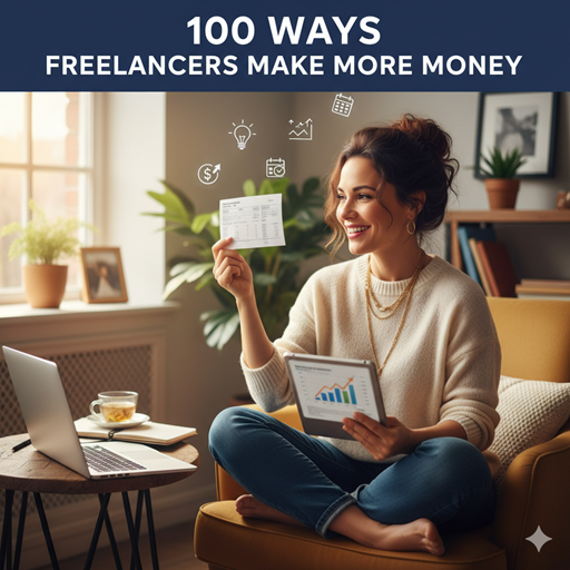 Woman holding an invoice in an office setting